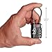 TSA Approved Luggage Lock - 3 Dial Combination Padlock - Small & Lightweight Cable Locks (1 Pack)