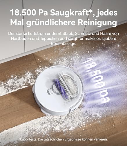 Freo Z10 Pro Saugroboter mit Wischfunktion 18.500Pa Teppichreinigung — Foto 4 von 8