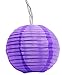 Chinese Mini Globe Shaped Paper Lanterns with LED Bulbs Outdoor Garden Patio 20 Bulb - 48 feet LONG - Strand Oriental Style Round Paper Decor Lantern Lights (Multi-colored)