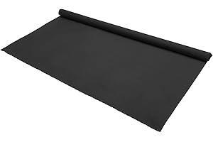 A ABSOPRO Headliner Fabric 118"Lx57"W Interior Trim DIY Roof Repair Replacement Suede Fabric Black