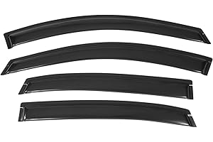 TORCIA Tape On Window Visors Fits for 2006-2013 Chevy Impala, 2014-2016 Chevy Impala Limited, Side Auto Window Wind Deflectors, Ventshade, Rain Guards for Cars/Trucks