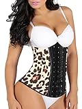 Ekouaer Women's Latex Sport Girdle Waist Trainer Corset Body Cincher Shapewear XS-6XL
