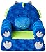 Animal Adventure Dragon Soft Plush Children's Chair, Sweet Seats, Blue