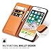 SHIELDON Genuine Leather iPhone 6 Wallet Folio Case Book Design with Kickstand and ID Credit Card Slots Magnetic Closure Compatible with iPhone 6/6S – Brown
