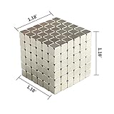 Magnetic Cube, Square Permanent Magnet Cube Intellectual Toy for Chide and Adult(216pcs)