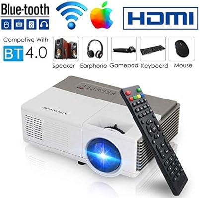 HWUKONG Mini proyector, Keystone Correction, WiFi Bluetooth Video ...