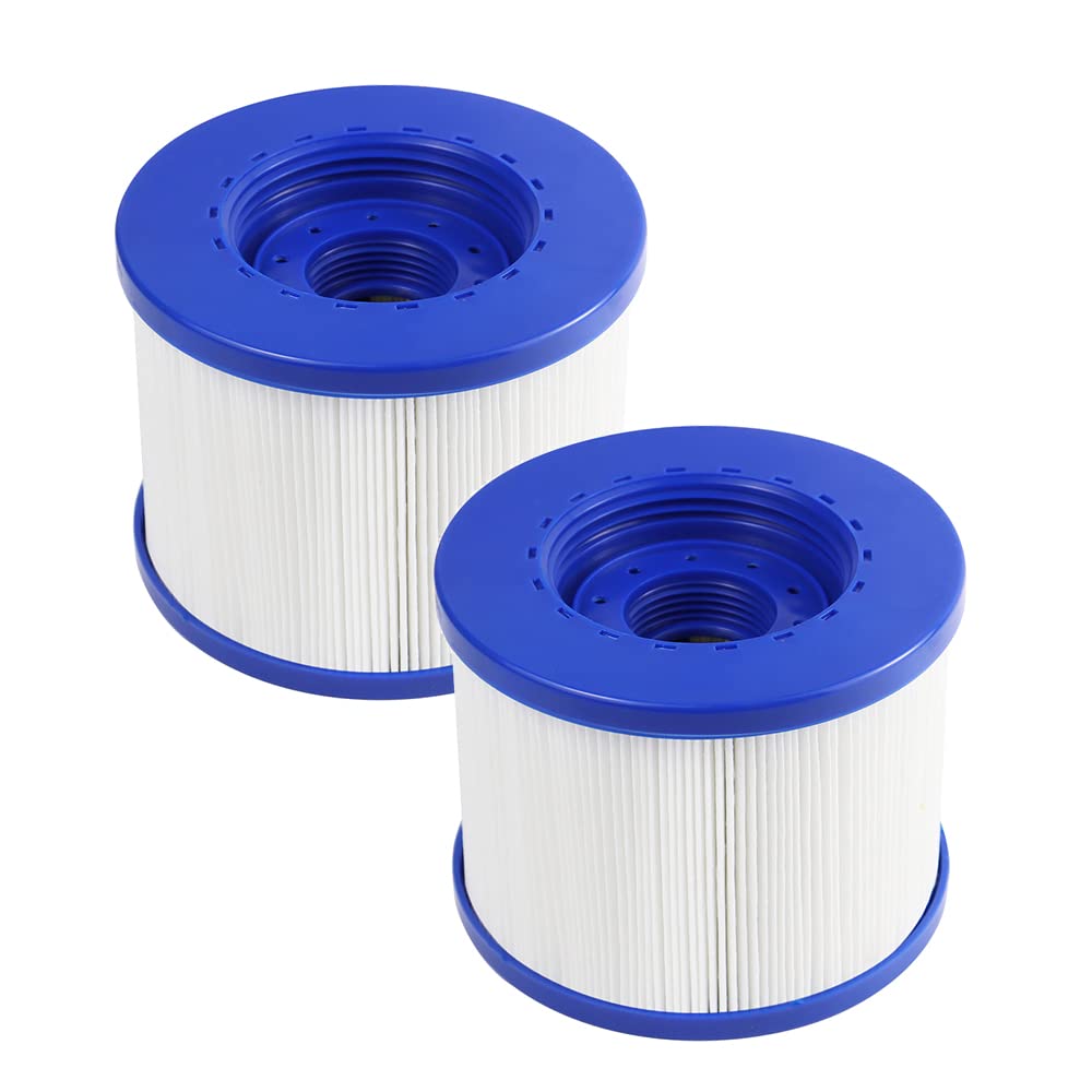 Benfosh 2 Pack Swimming Pool Pump Replacement Cartridge for Wave Spa, Lay Z Spa & More, Hot Tub Spa Cleaning Cartridges
