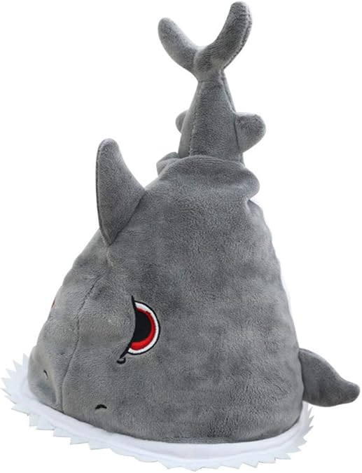 Amazon Co Jp Ledmomo 柔らかいサメのぬいぐるみ 帽子居心地の良いパーティーコスチュームヘッドアクセサリー海のパーティーの装飾の下サメのコスチューム面白いビーニーぬいぐるみ帽子暖かいフリースクレイジー帽子 ジュエリー