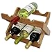 Autree Natural Bamboo Foldable Countertop Wine Rack 6-bottles No Assembly Required
