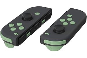 eXtremeRate Matcha Green Replacement ABXY Direction Keys SR SL L R ZR ZL Trigger Buttons Springs, Full Set Buttons Repair Kit