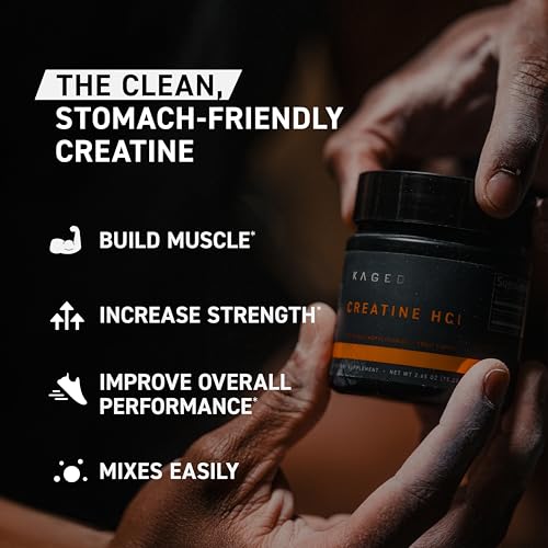 Kaged Creatine HCl Powder | 7X Concentrated vs Mono | Muscle Building & Recovery | High Absorption | No Bloating | Creatine for Men & Women | Vegan, Gluten Free | Fruit Punch | 75 Servings