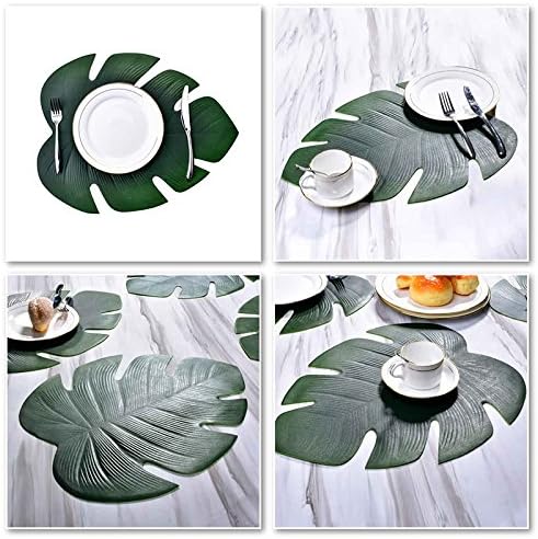 Eva Juego De Manteles Individuales Para Mesa De Comedor Impermeable 6 Piezas Aislamiento Termico Manteles Individuales Antideslizantes Tropical Palm Leaf Textiles Del Hogar Textiles De Cocina Yellowpimento Com
