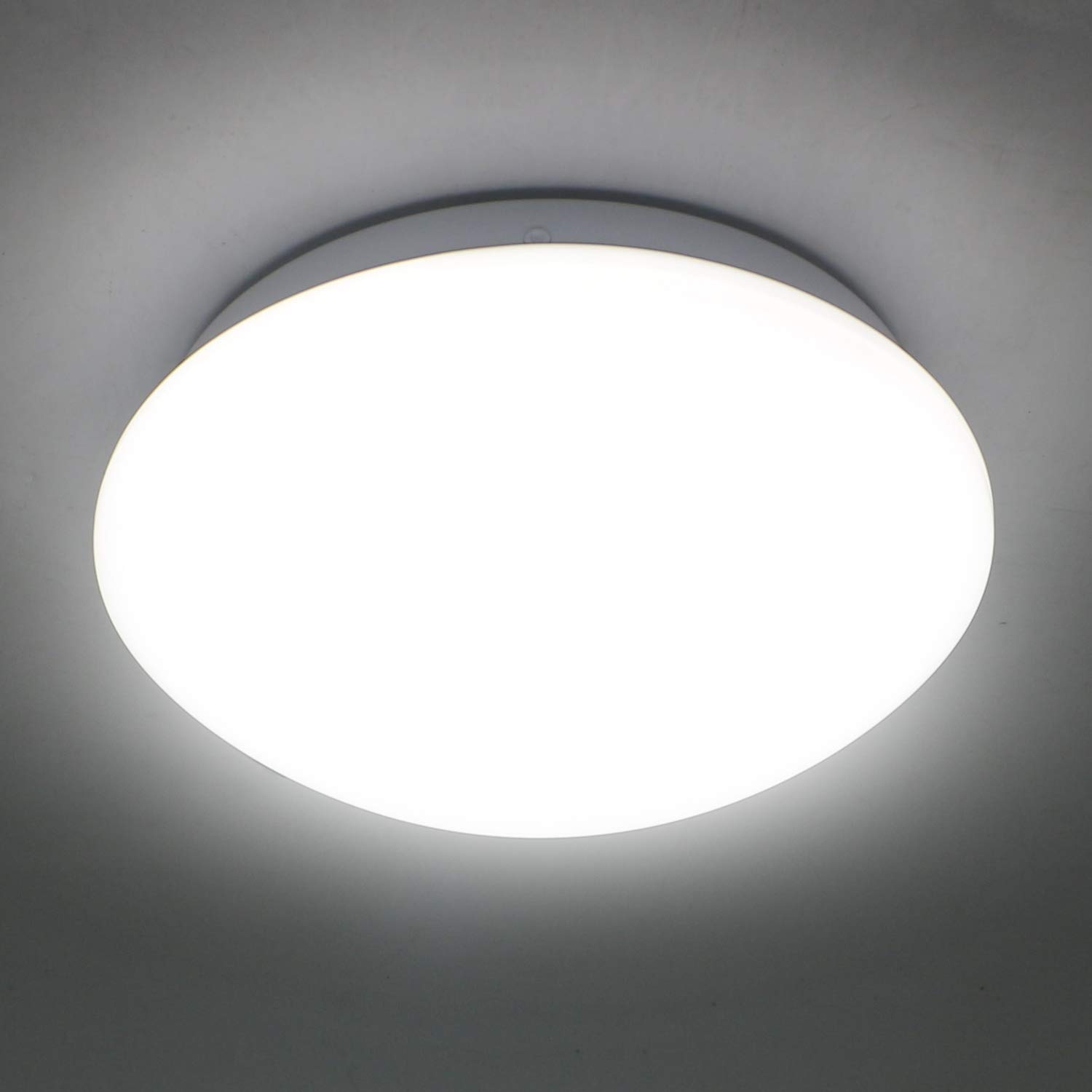 IMVSINCERE LED Small Round Bathroom Ceiling Light,12W φ220mm 8.5 Inch,IP44 Flush Ceiling Lights Waterproof 4500K 1200LM for Toilet Bathroom Hallway Corridor Kitchen