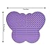 # 1 Silicone Makeup Brush Cleaning Mat -Butterfly shape Scrubber - Portable Beauty Washing Tool to Extend the Use of Your Make up and Art Painting Brushes - Best Cleaner Pad ! (Purple)