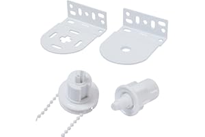Antfly 32mm Roller Blind Clutch Roller Blind Shade Metal Core Clutch Bracket Cord Chain Repair kit Use for 1-1/4in Exterior Tube Roller Shade Clutch Replacement Kit with Metal Brackets, 3m Bead Chain