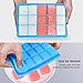Ice Cube Trays,BomStar 2-Pack Silicone Ice Cube Trays with Lid Food Grade Silica Gel Flexible Removable Lid Ice Cube Trays for Chilled Drinks, Whiskey & Cocktails