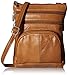 Roma Genuine Leather Multi-Pocket Crossbody Purse Bag