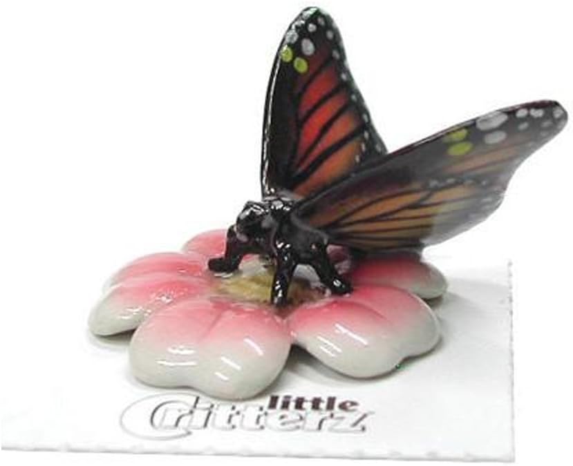 Butterfly - Monarch Butterfly Milkweed - Home Decor Bird Miniature Porcelain Figurine