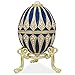 BestPysanky Blue Enamel Jeweled Royal Inspired Metal Easter Egg 3.25 Inches
