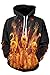 Kisscy Unisex Winter Fall 3D Printed Pouch Pocket Drawstring Hooded Sweatshirt Hoodies