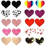 10 Pairs Women Sexy Heart Shape Disposable Pasties Nipple Cover Lingerie on Bra