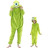 COSUSKET Snug Fit Unisex Adult Onesie Pajamas, Flannel Cosplay Animal One Piece Halloween Costume Sleepwear Homewear