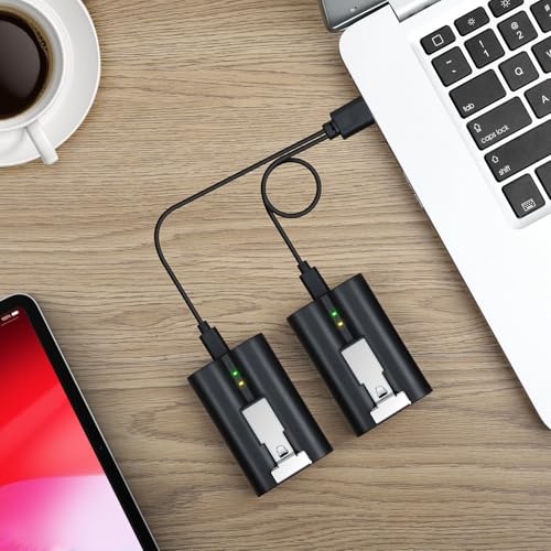 ENEGON 2 Batteries and USB Charger for Ring Video Doorbell, 3.65 V 6500 mAh Li-ion Battery Compatible with Ring Video Doorbell 2/3/4/Plus, Spotlight Cam Battery, Stick Up Cam (2nd/3rd Gen)