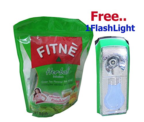 Thai Jelwelry Presents Slim tea(1 Packs 30 Sachets) of Fitne Herbal Infusion Green Tea Flavored Slimming Weight Loss Control