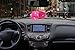 Zone Tech Pair Black and White Mirror Fuzzy Dice - Pair Black and White Plush Car Mirror Fuzzy Dice Pair (Pink)
