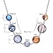 Solar System Necklace Moon Necklace Handmade Unique Planet Necklace for women Universe silver necklace