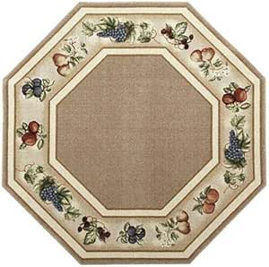 Amazon.com: THE RAISE Area Rug, 5' Octagon Kitchen Fruits ...