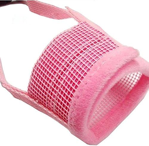 CUPET® Adjustable Soft Fit Dog Muzzle/Safety Pet Dog Mouth Set Large Size (Pink)