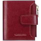 VANNANBA Small Wallet for Women Genuine Leather Bifold Zipper Front Pocket Compact RFID Blocking Credit Card Case Purse with Gift Box
