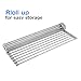Roll-up Over the Sink Dish Drying Rack Multi-purpose Stainless steel Kitchen Drainer
