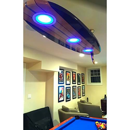 Surfboard Ceiling Light for Game Rooms Man caves Bars