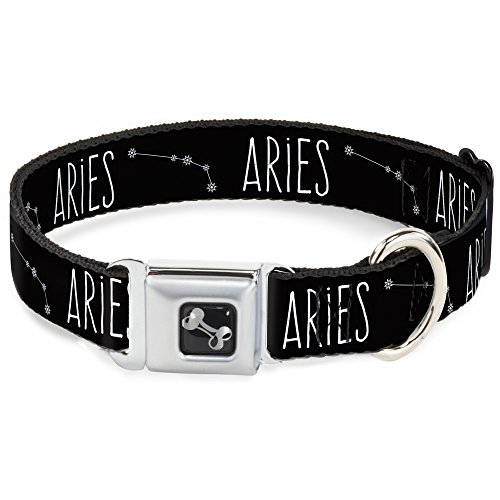 Dog Collar Bone - Zombie Killer w Target Full Color Black Red White - Large 15-…