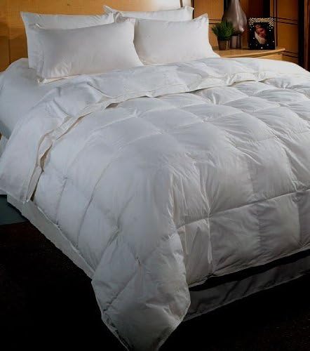 Queen Size Royal Hotel White Goose Down Comforter 500 Thread Count Cover (50 Oz)