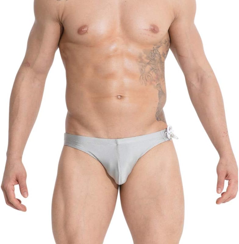 Men's Swimming Surfing Underwear Bikini Brief Swimwear Bottom with String (Type 10 11 14 32 33 34 Asian Size)