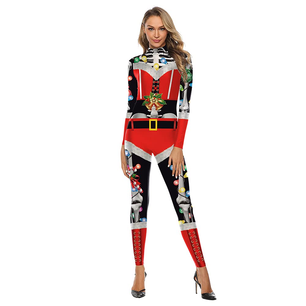 eBoutik - Festive Novelty Fancy Dress - Funny Christmas Jumpsuit Clothing - Great for Xmas Dress Up Parties, Family Events & Christmas Day - (Santa's Lights)