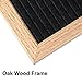 [Clearance] Felt Letter Board 10x10 inch Oak Frame Changeable Letter Board with Stand Wall Mount Hanging Rope, 290 Blue White Letters
