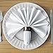 TableLinensforLess 17x17 Inch Cloth Napkin - 6 Pack (White)