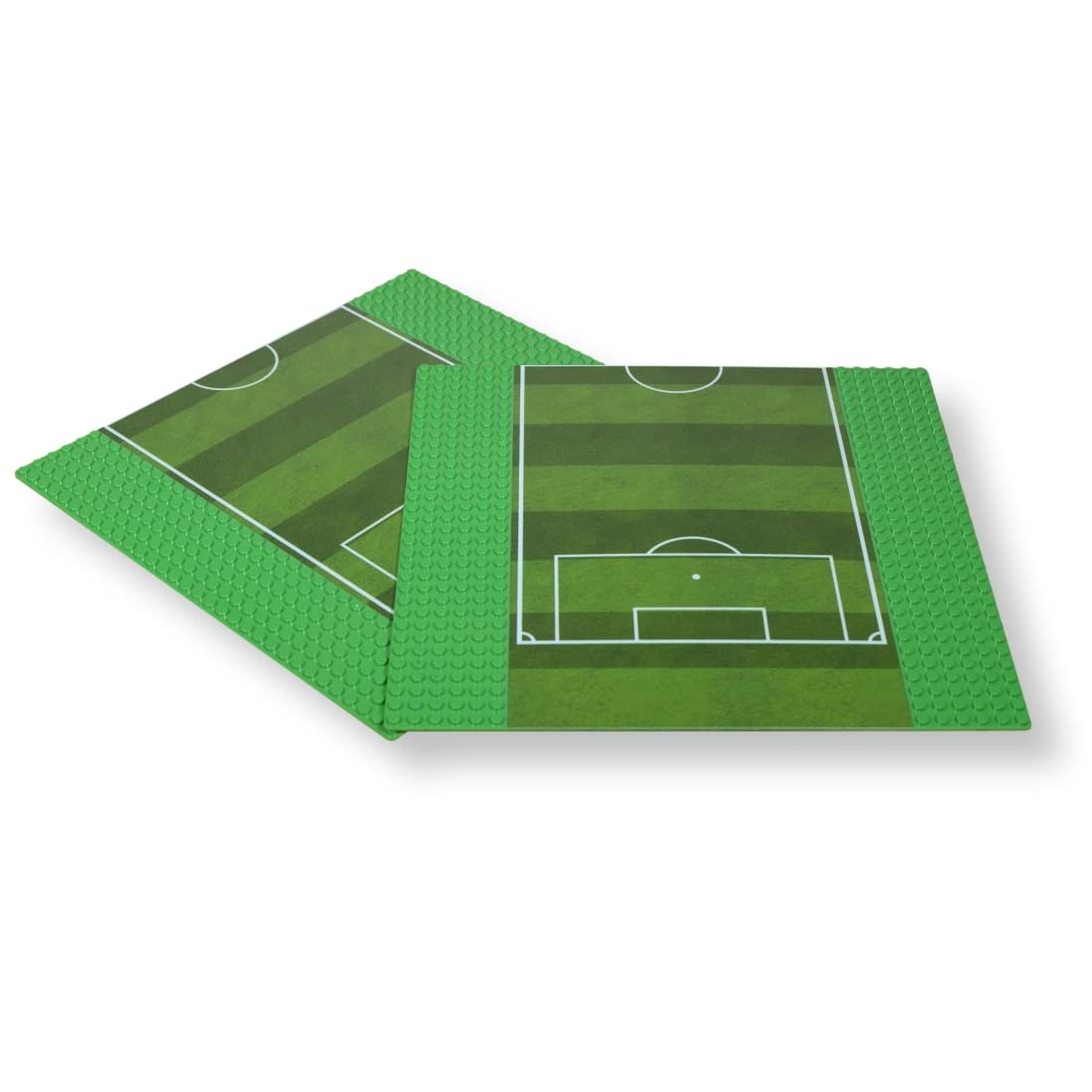 WANGE Classic Base Plate for Building Blocks. Compatible with all major brands. 25 x 25 cm., 32 x 32 Points. 2 Football Field Plates.