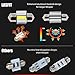 LASFIT 28mm LED Festoon DE3021 DE3022 3528 Bulb Canbus Error Free 400LM 6000K Extremely Bright Use for Dome Map Door License Plate Trunk Vanity Mirror Lights, Xenon White (Pack of 2)
