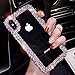 GIZEE Phone Case Compatible with iPhone Xs Max 6.5 Inch, Luxury 3D Glitter Sparkle Bling Shiny Handmade Crystal Rhinestone Diamond Bumper Girly Clear Protective Case Cover