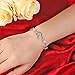 EleQueen 925 Sterling Silver Round CZ Double Love Heart Link Bracelet, 6.5