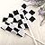 30PCS 8 x 5.5 Inch Checkered Flag Racing Polyester Flags with Plastic Stick Black & White Checkered Racing Stick Flag For Racing, Race Car Party,Sport Events