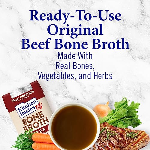 Kitchen Basics Original Beef Bone Broth, 8.25 oz Carton, (Pack of 12