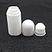 JETEHO 6 Pack Empty Leak-Proof Refillable Roll-On Deodorant Bottles, Plastic Containers Bottles with Roller Balls and White Caps for Essential Oil Perfumes Lip Balms
