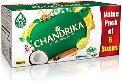 Chandrika Ayurvedic Soap, 125g (Pack Of 6)