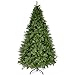 Goplus 7ft Pre-Lit Christmas Tree, Artificial Hinged Xmas Tree with 700 Warm-White LED Lights, 1188 Branch Tips, Foldable Metal Stand, for Office Home Decor
